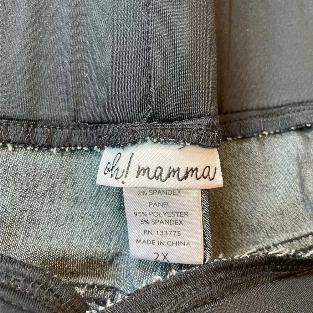 2 pair denim maternity jean shorts - Picture 4 of 7